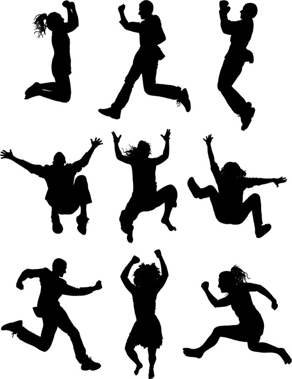 Jumping Silhouette Vector at GetDrawings | Free download