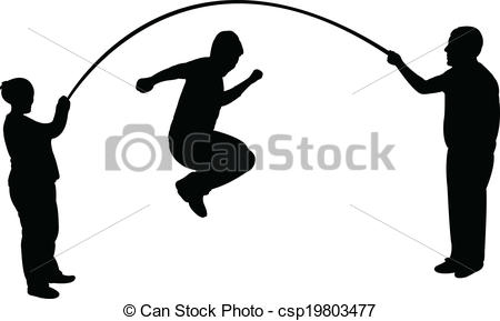 450x289 Silhouettes Of Jumping Rope Vector Vectors Illustration