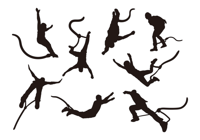 700x490 Bungee Jumping Silhouettes Vector