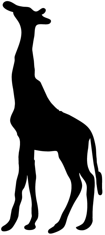 357x800 Giraffe Silhouette Nursery Clipart Panda