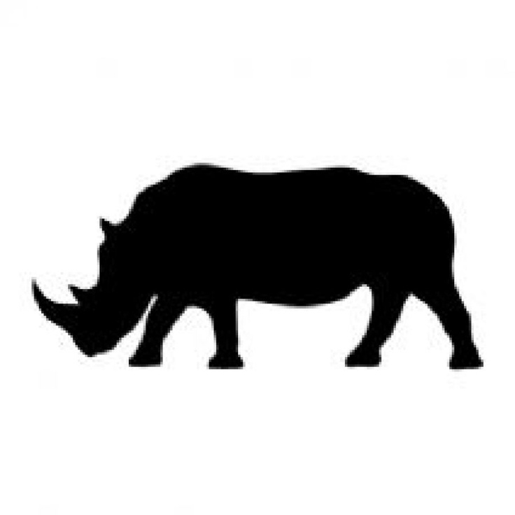 736x736 Rhino Silhouette Clip Art