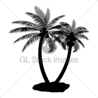 325x325 Tropical Leaves Silhouette. Jungle Leaves Set. Gl Stock Images