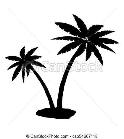419x470 Tropical Palm Silhouette. Jungle Leaves Set. Coconut Palm