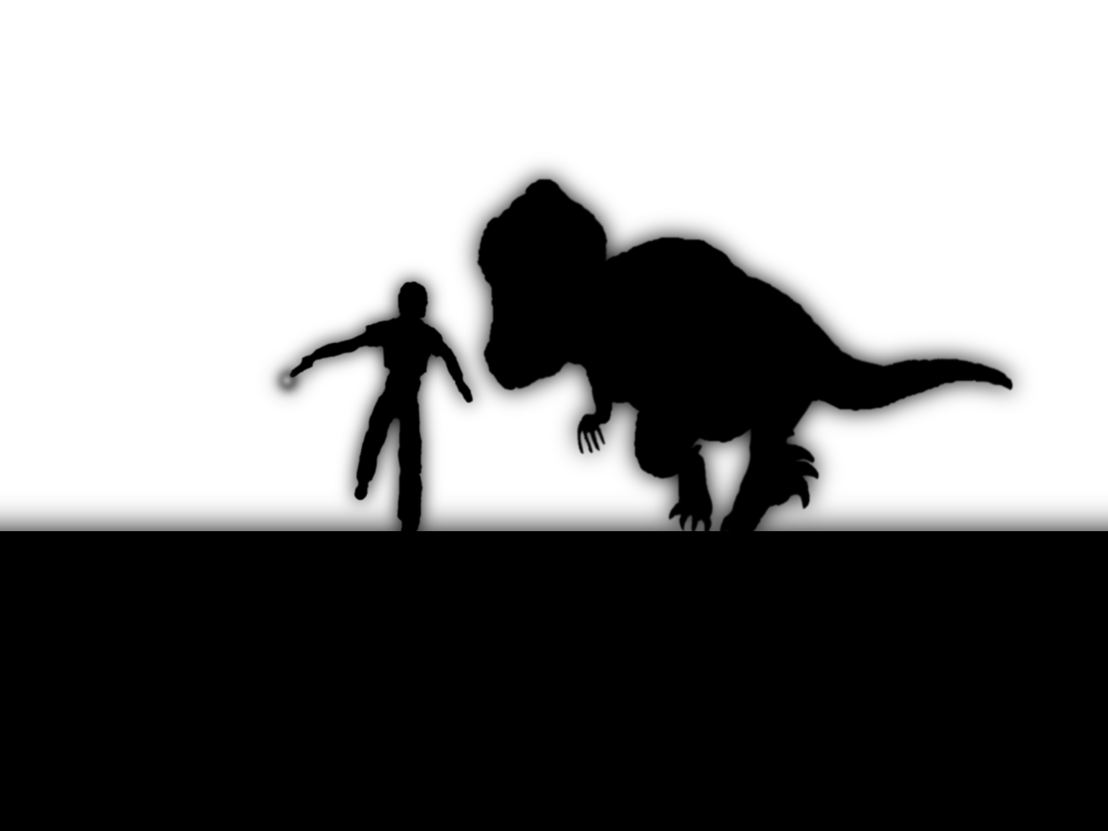1600x1200 Wallpaper Jurassic Park, T Rex, Silhouette, Monochrome 1600x1200