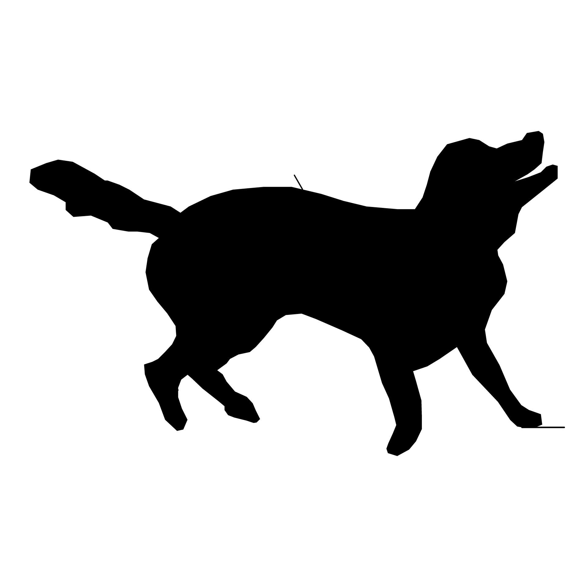 1920x1920 Dog Silhouette Drawing 04 Free Stock Photo