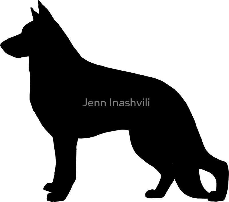 800x703 German Shepherd Dog Silhouette(S) Stickers By Jenn Inashvili