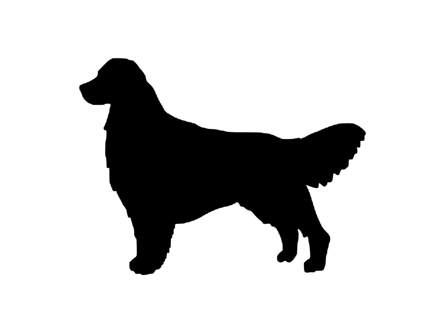 1500x1125 Golden Retriever Dog Outdoor Vinyl Silhouette, K9 Breed Adhesive