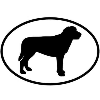 350x350 Black And White Labrador Silhouette Vinyl Decal Elite K 9