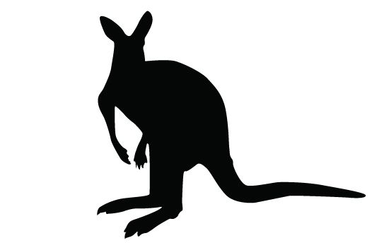 550x354 Kangaroo Silhouette Vector