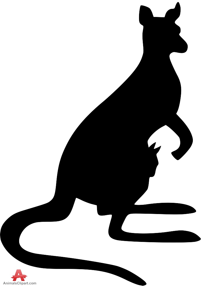 706x999 Kangaroo With Baby In Pouch Silhouette Clipart Free Clipart