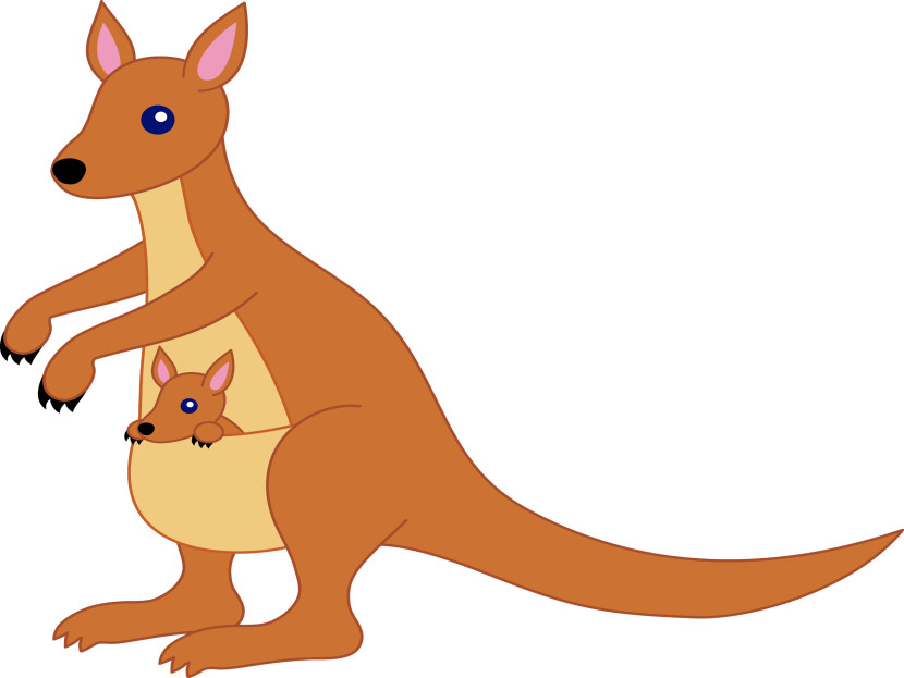830x623 Hopping Kangaroo Clipart