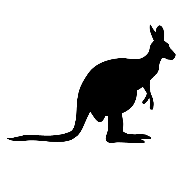 Kangaroo Silhouette Clip Art Free at GetDrawings | Free download