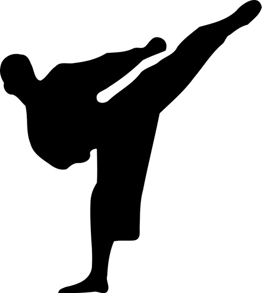 536x600 Karate Silhouette Free Vector In Open Office Drawing Svg ( Svg