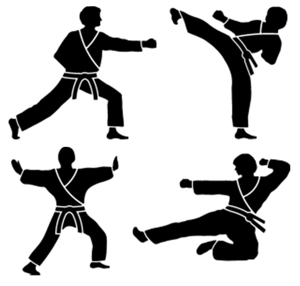 1002x958 Martial Artist Silhouette Stencils Perfect For Painting A Design