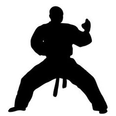 236x236 Martial Arts Karate Female Girl Kicking Silhouette Decal