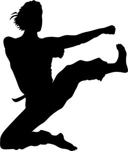 Karate Kick Silhouette at GetDrawings | Free download