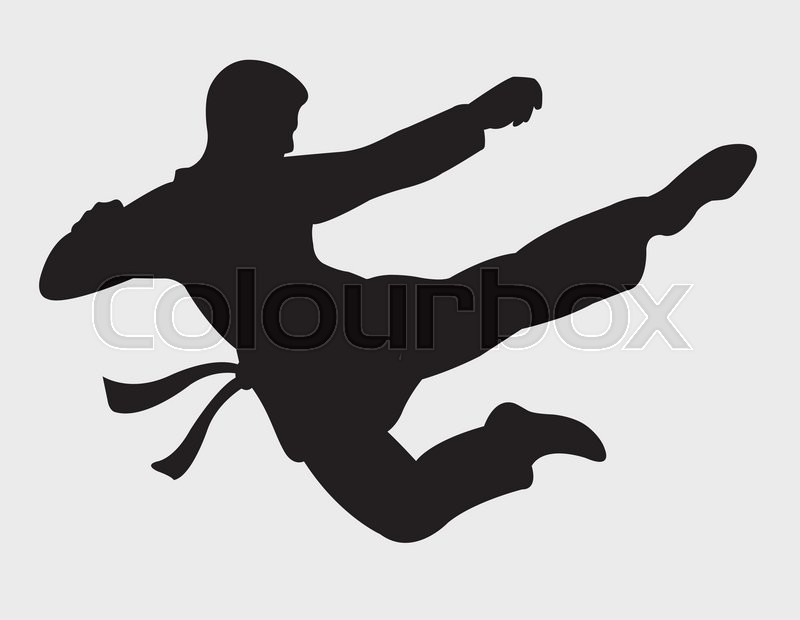800x620 Jump Kick Silhouette