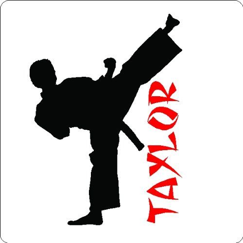 500x500 Personalized Karate Boy Wall Decal Art Sticker Words Eye Candy