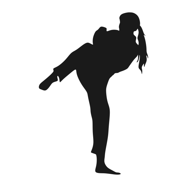 600x600 Karate Girl Svg Cuttable Design