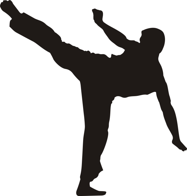 612x640 Karate Silhouette Clipart