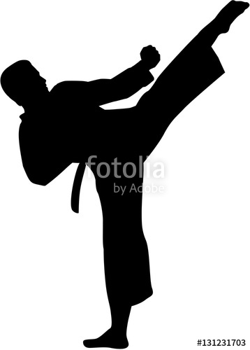 358x500 Karate Fighter Silhouette Stock Image And Royalty Free Vector