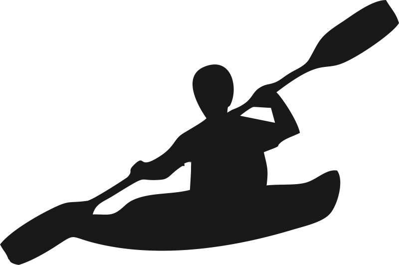 800x531 Kayaker Silhouette Laser Cut Appliques