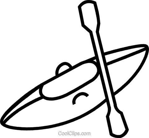 480x443 Kayak Clipart Black And White