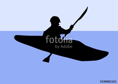 500x356 Silhouette Of A Kayaker Stock Image And Royalty Free Vector Files
