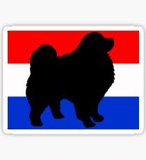 210x230 Keeshond Silhouette Stickers Redbubble