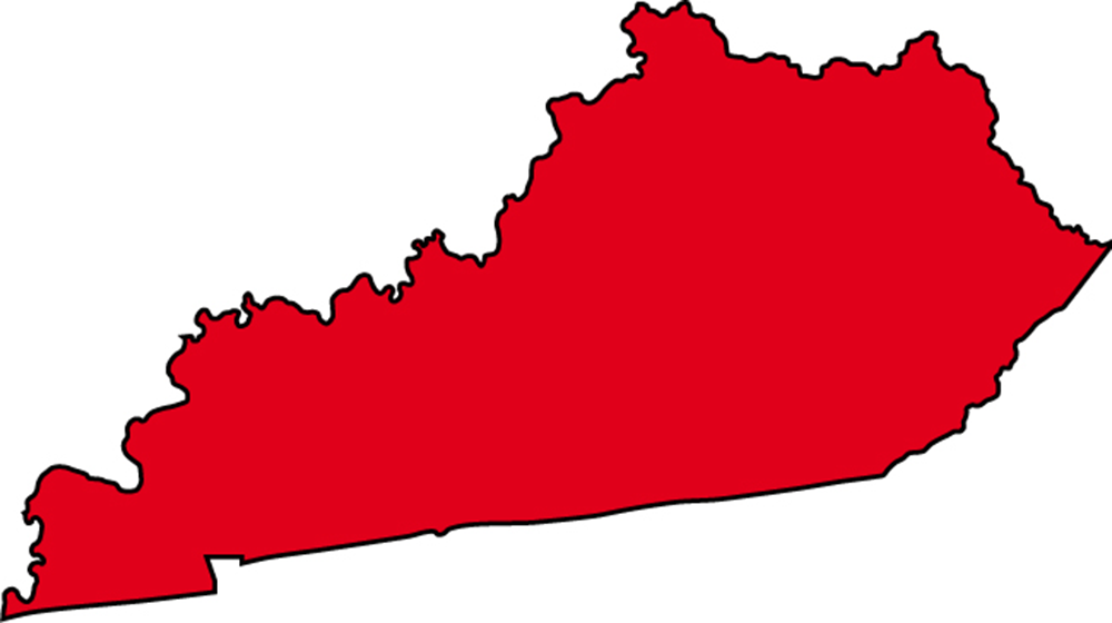 1000x560 Kentucky State Map With Cities