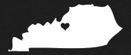 190x80 Kentucky Silhouette Heart By Bourbonthreads Spreadshirt