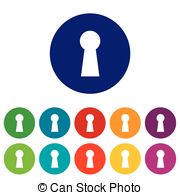 180x195 Keyhole Flat Vector Icon, Black Silhouette Keyhole Sign, Clip