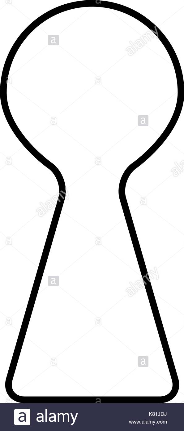 595x1390 Keyhole Silhouette Outline Vector Symbol Icon Design. Beautiful