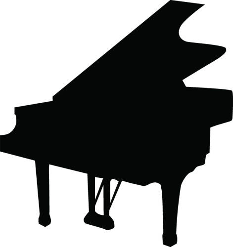 471x500 Piano Keys Silhouette