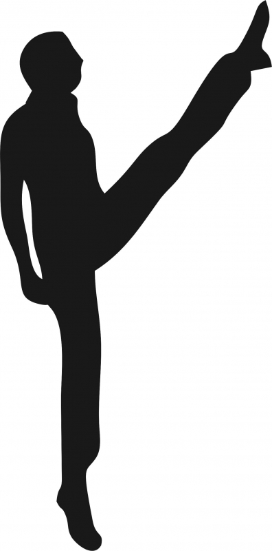396x800 Irish Male Dancer High Kick Silhouette Laser Cut Appliques