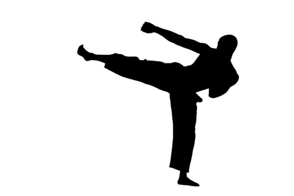 600x400 Kick Boxing Silhouette