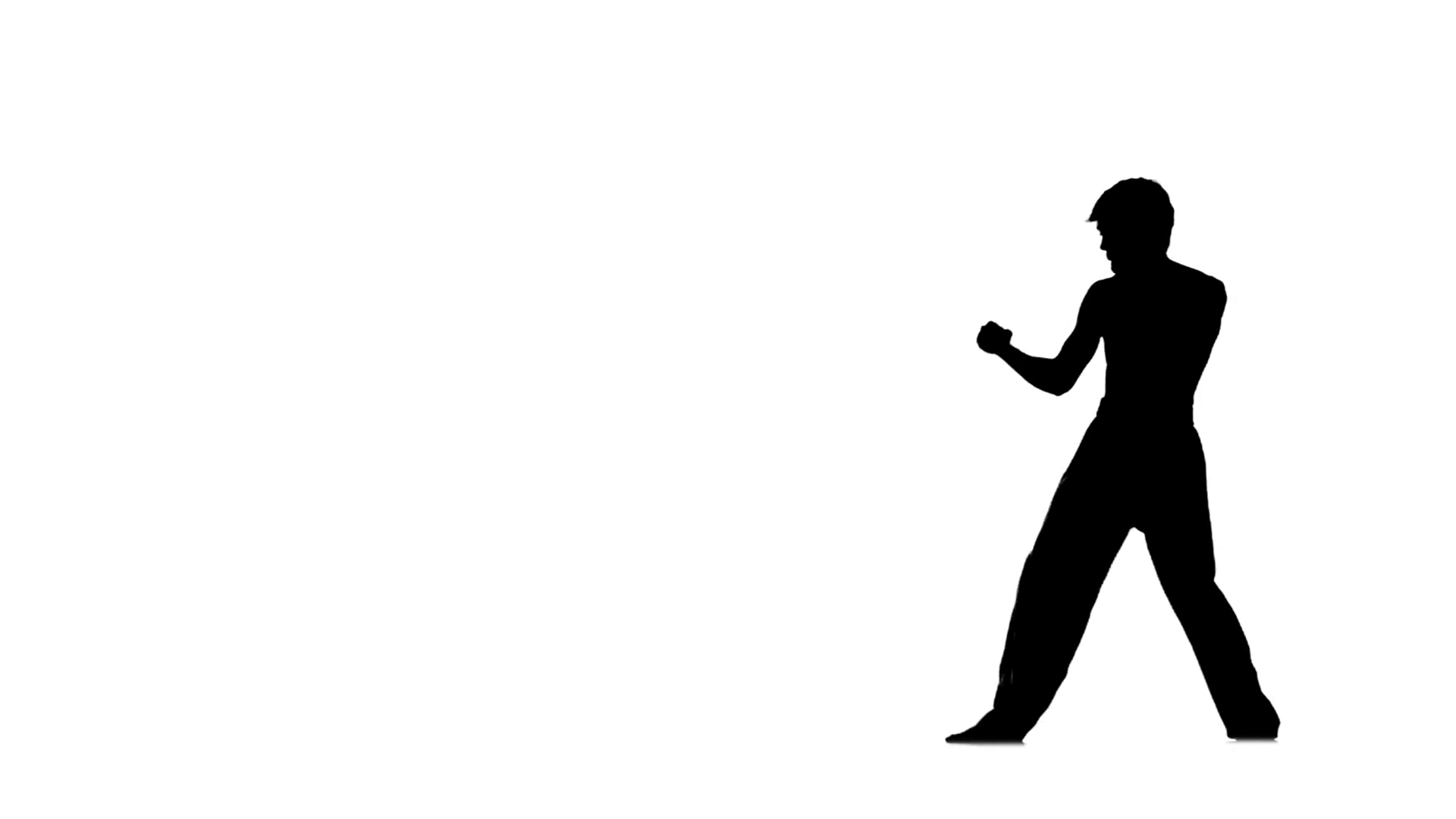 1920x1080 Man Training Taekwondo Or Karate Jumping, High Kick And Fist Punch