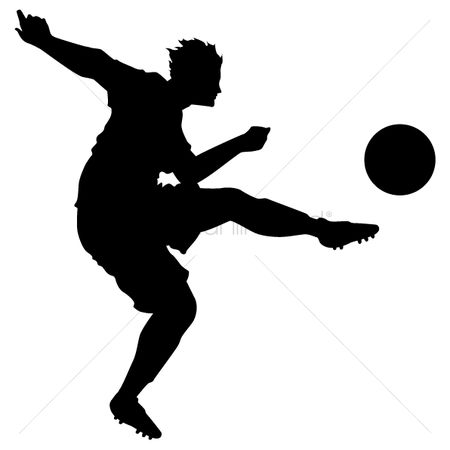 450x450 Free Kick Silhouette Stock Vectors Stockunlimited