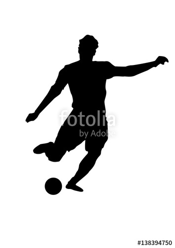 354x500 Soccer Player Shooting Drawing