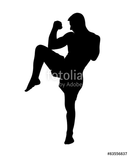 412x500 Kickboxer Silhouette Stock Image And Royalty Free Vector Files
