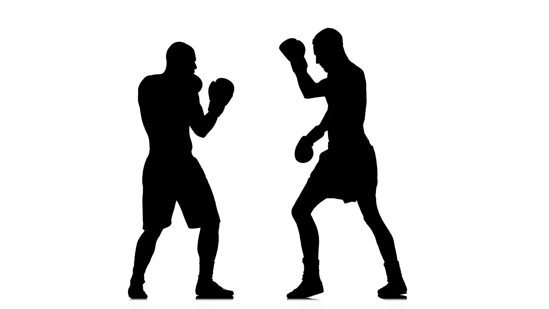 1920x1080 Black Silhouette. Kickboxers Are Trained Kicking The Body Stock