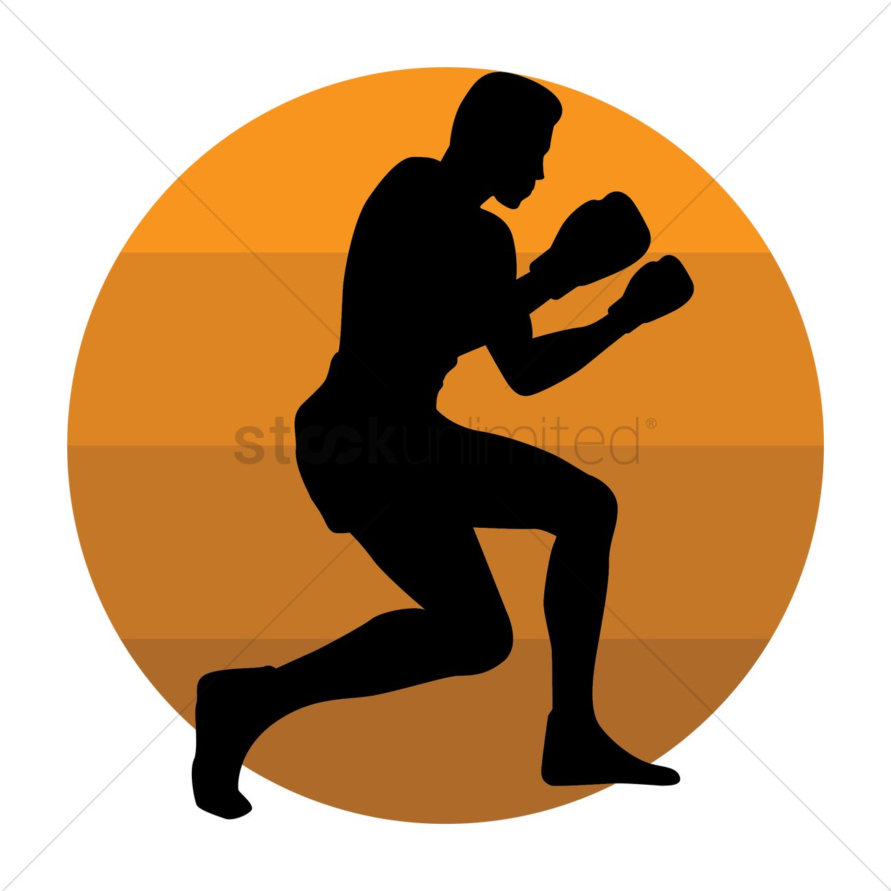 1300x1300 Silhouette Of A Kickboxer Vector Image