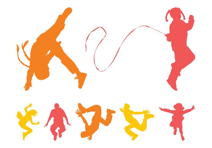700x490 Kids Silhouette Free Vector