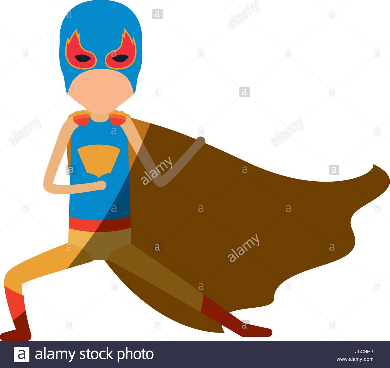 1300x1226 Colorful Silhouette With Faceless Kid Superhero In Defensive Pose