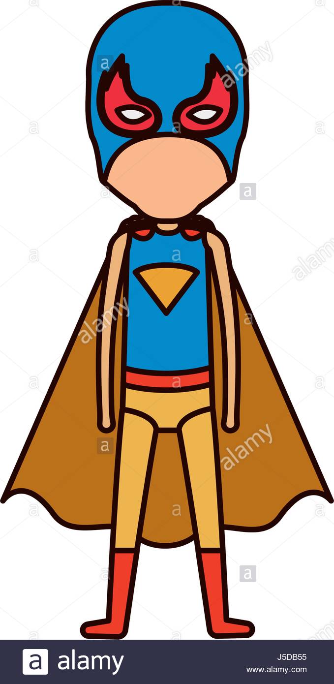 679x1390 Colorful Silhouette Standing Faceless Kid Superhero