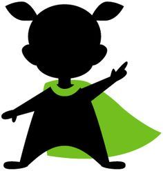 236x248 Super Hero Kid Silhouettes
