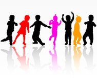 189x156 Silhouettes Of Kids Dancing Ballroom Dance Premium Clipart