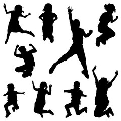 Kids Jumping Silhouette at GetDrawings | Free download