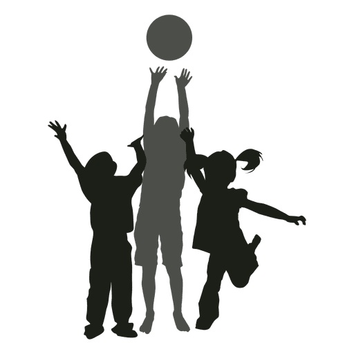 Kids Playing Silhouette at GetDrawings | Free download