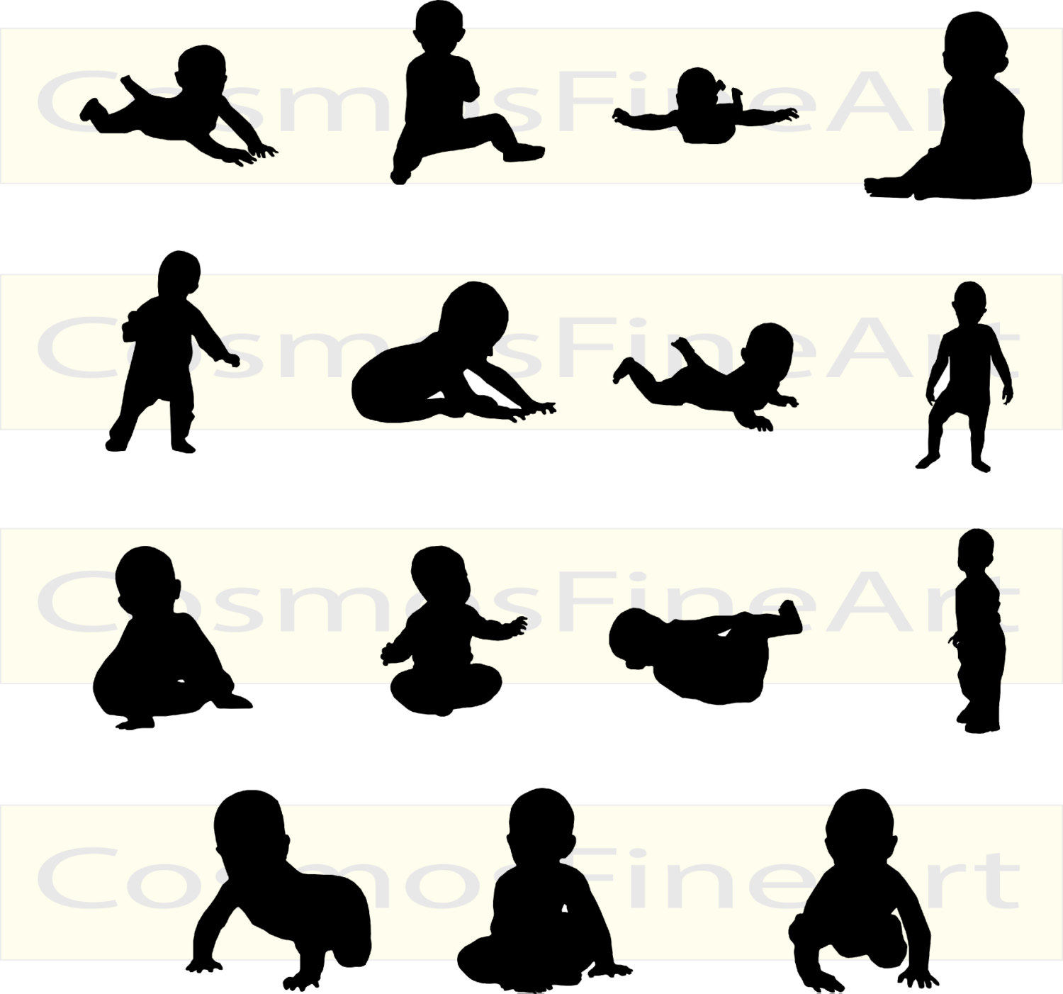 1500x1402 Baby Silhouette Clip Art